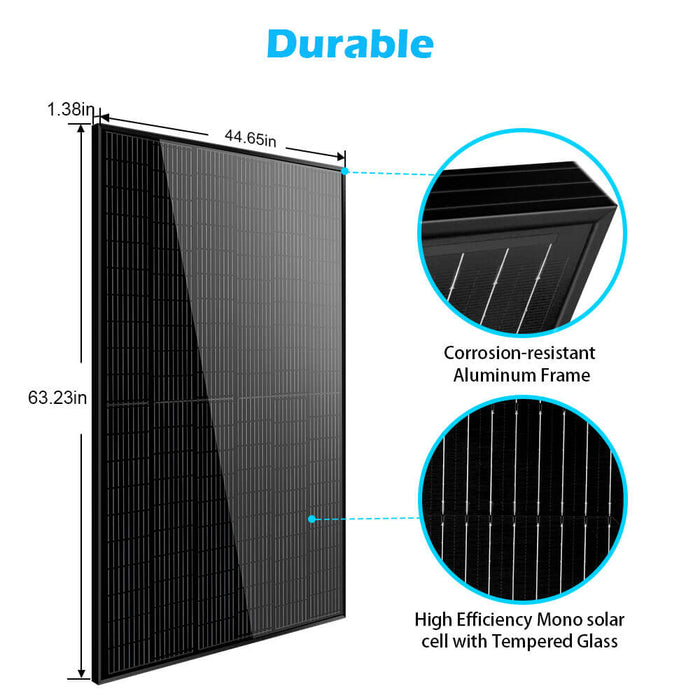 SunGold Power 370W MONO BLACK PERC SOLAR PANEL FULL PALLET (32 PANELS)