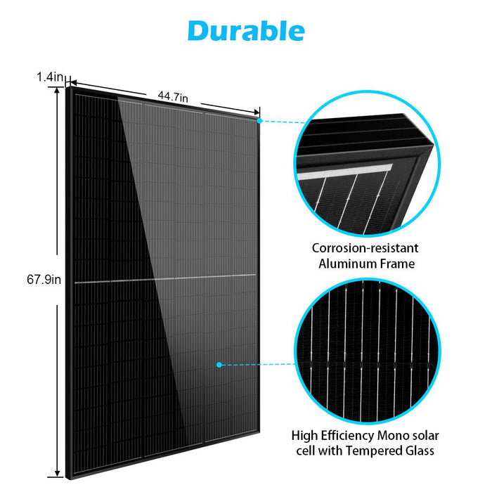 SunGold Power 415W MONO BLACK PERC SOLAR PANEL FULL PALLET (32 PANELS)