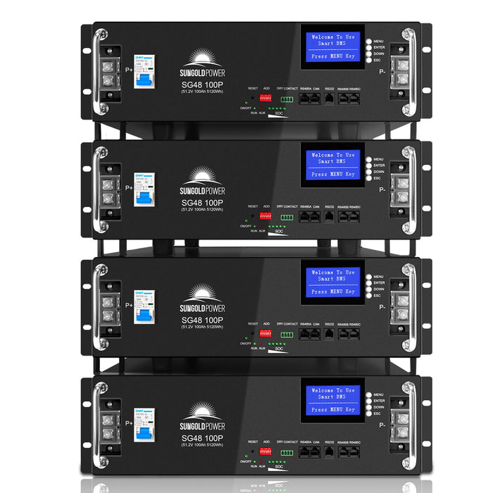 SunGold Power 48V 100AH Server Rack LiFePO4 Lithium  Battery SG48100P