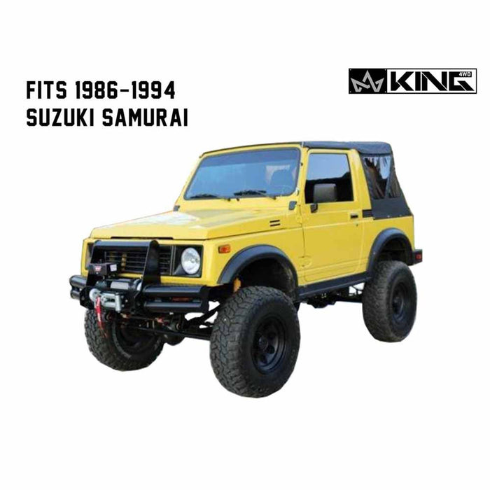 King 4WD Premium Replacement Soft Top, Black Diamond With Tinted Windows - 1986-1994 Suzuki Samurai