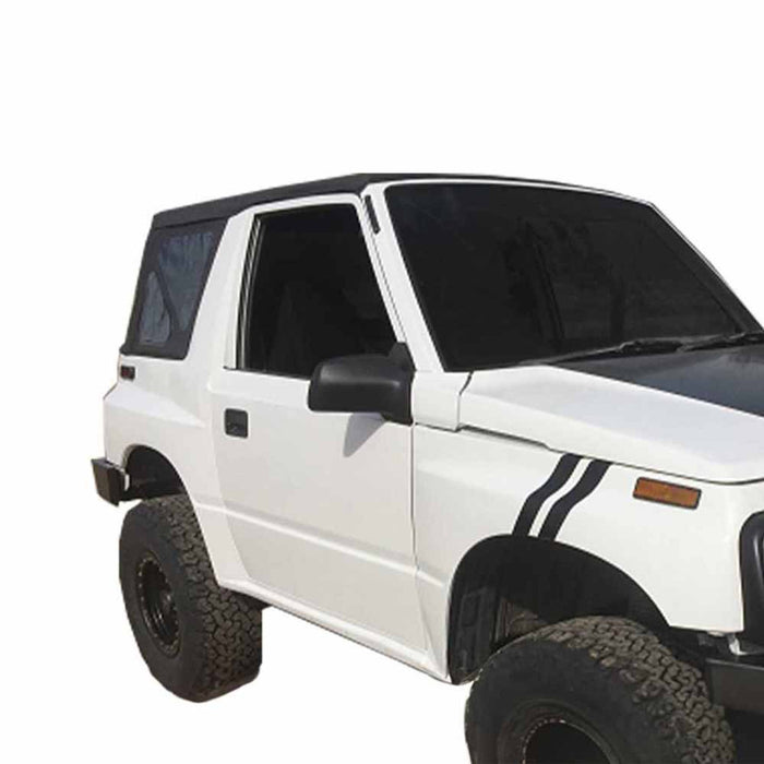 King 4WD Replacement Soft Top - Black Diamond With Tinted Windows for Suzuki Sidekick, GEO Tracker