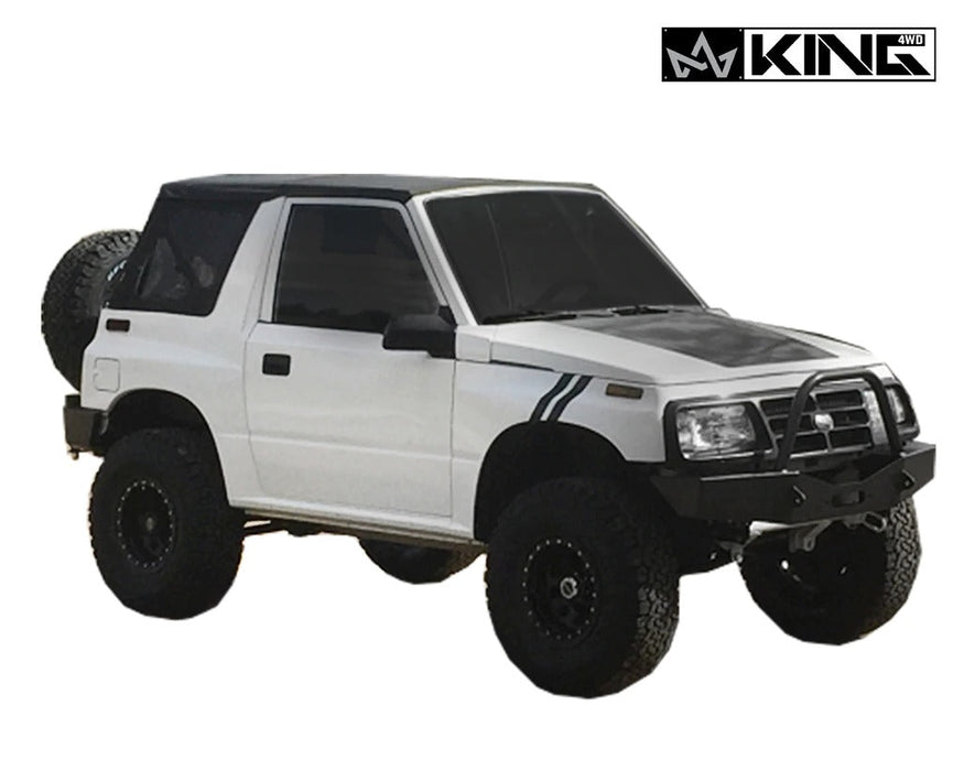 King 4WD Premium Replacement Soft Top, Black Diamond With Tinted Windows, 1986-1994 Suzuki Sidekick GEO Tracker