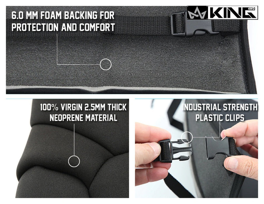 King 4WD Premium Neoprene Seat Covers, Black/Black Jeep TJ & LJ