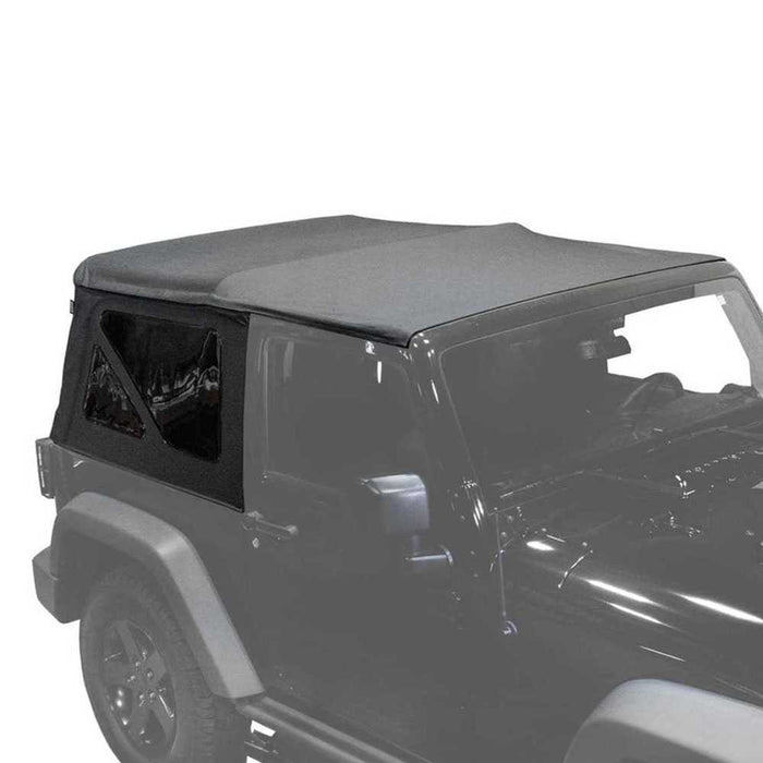 King 4WD Premium Replacement Soft Top, Black Diamond Tinted Windows - Jeep Wrangler JK 2 Door 2010-2018