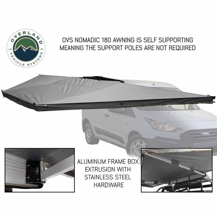 Overland Vehicle Systems Nomadic Awning 180 For Mid High Roofline Vans