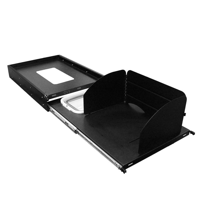 OVS Large Refrigerator Tray w/ Sink Slide - Black Powder Coat Universal