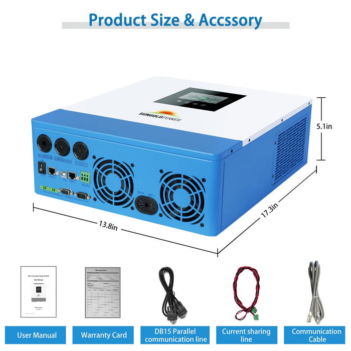 SunGold Power 5000W 48V Solar Charger Inverter