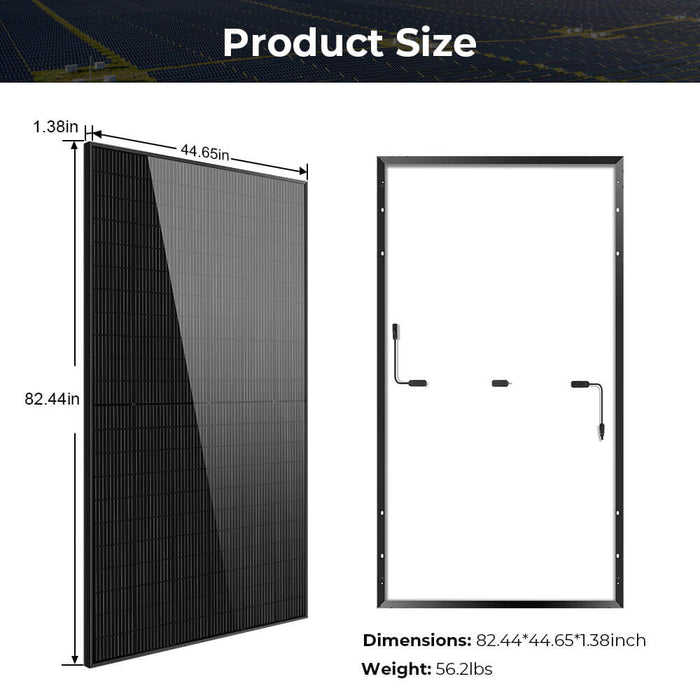 SunGold Power 500W Mono Black PERC Solar Panel