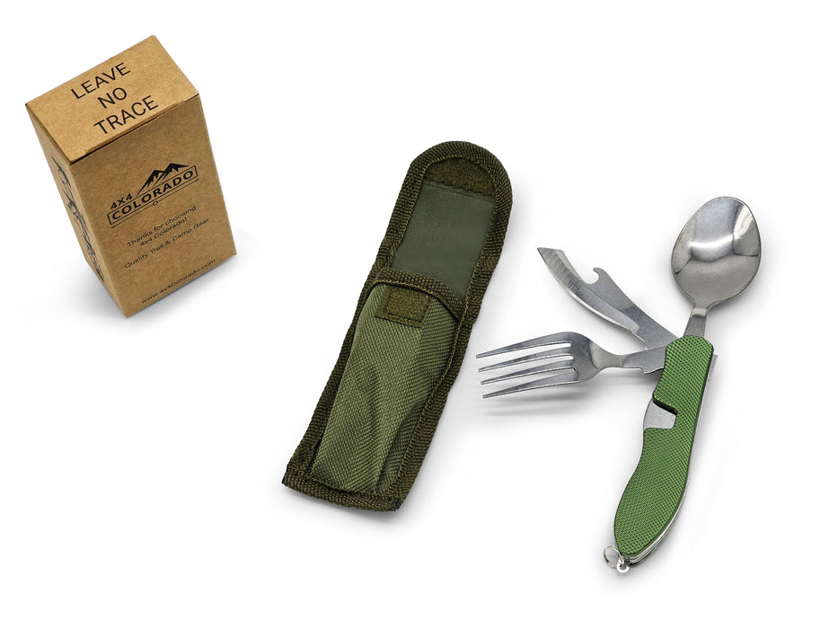 4x4 Colorado 4 in 1 Camping Utensil - Fork, Spoon, Knife, Bottle Opener