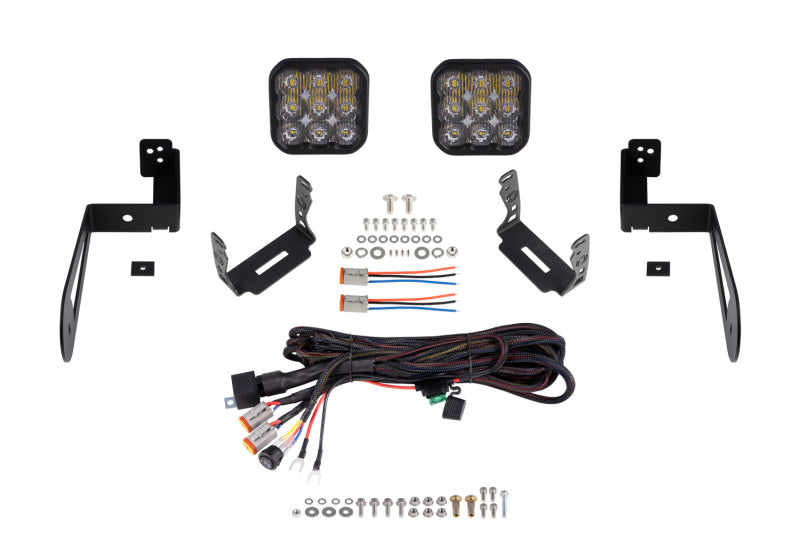 Diode Dynamics SS5 Bumper LED Pod Light Kit For 2007-2018 Jeep JK Wrangler