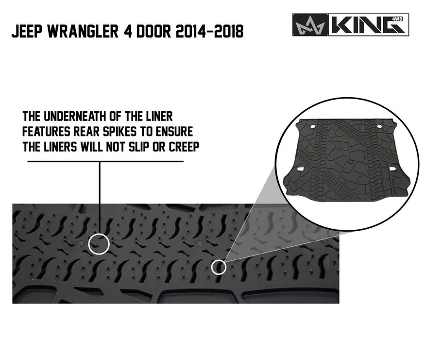 King 4WD Cargo Liner Jeep Wrangler Unlimited JK 4 Door 2012-2018