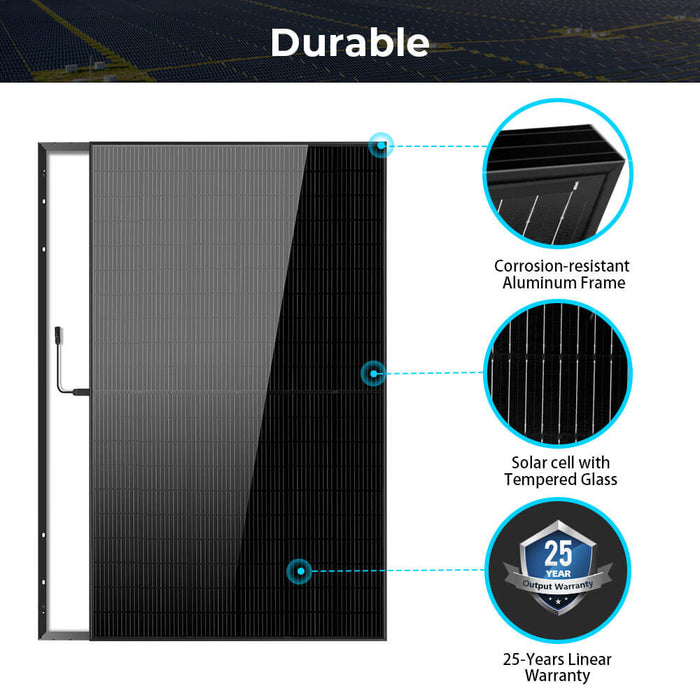 SunGold Power 440W MONO BLACK PERC SOLAR PANEL FULL PALLET (32 PANELS)