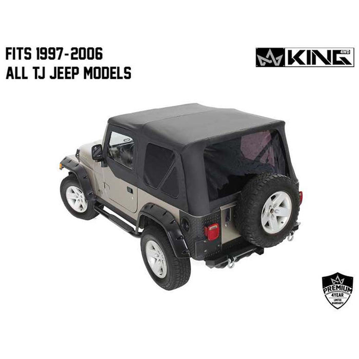 King 4WD Replacement Soft Top for Jeep Wrangler TJ 1997-2006