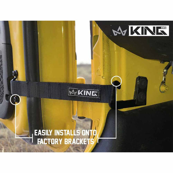 King 4WD Heavy-Duty Adjustable Door Straps for Jeeps