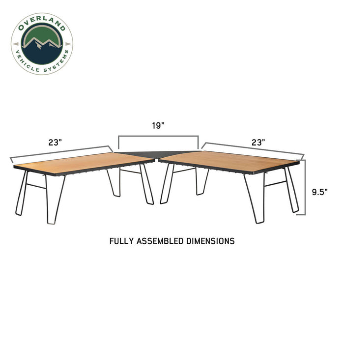 OVS Kick It Camp Table - Wood Base & Storage Bag