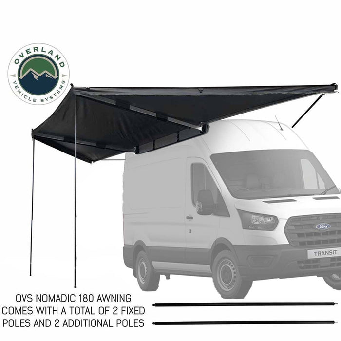 Overland Vehicle Systems Nomadic Awning 180 For Mid High Roofline Vans