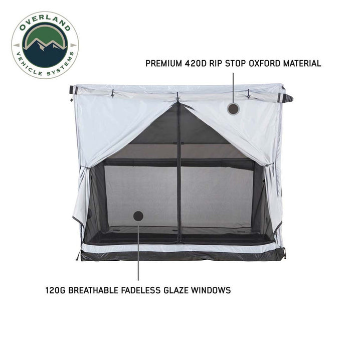 OVS Portable Safari Tent - Quick Deploying Gray Ground Tent