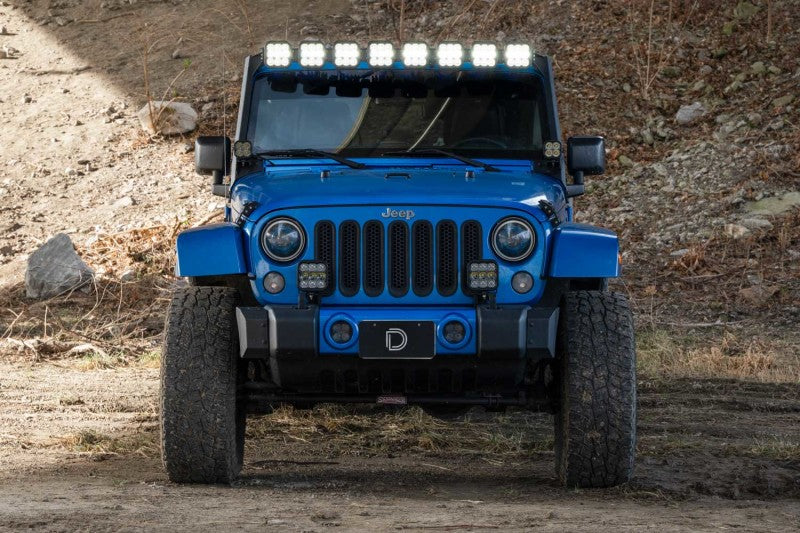 Diode Dynamics SS5 Windshield CrossLink Lightbar Kit For 2007-2018 Jeep JK Wrangler