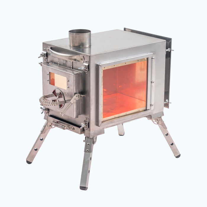 RBM Outdoors Small Wood Stove With Fire-Resistant Glass "Caminus S"