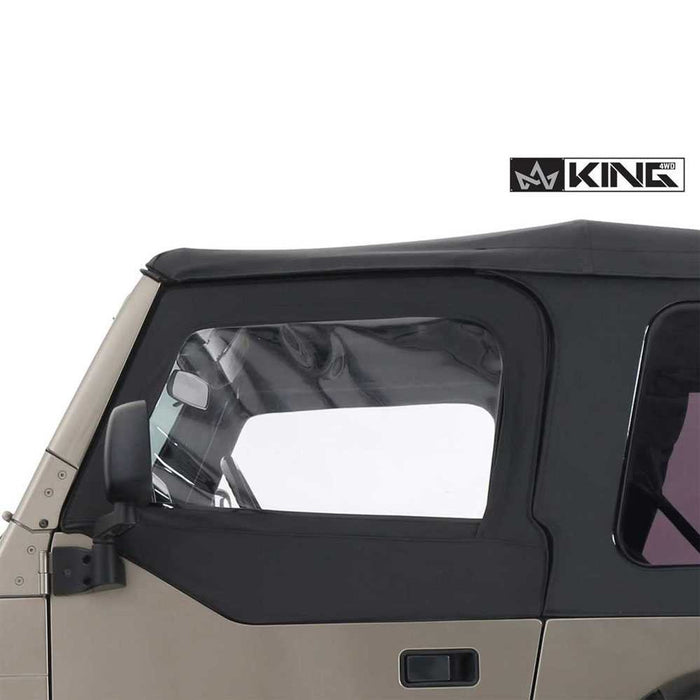 King 4WD Upper Door Skins, Black Diamond - Jeep Wrangler TJ 1997-2006