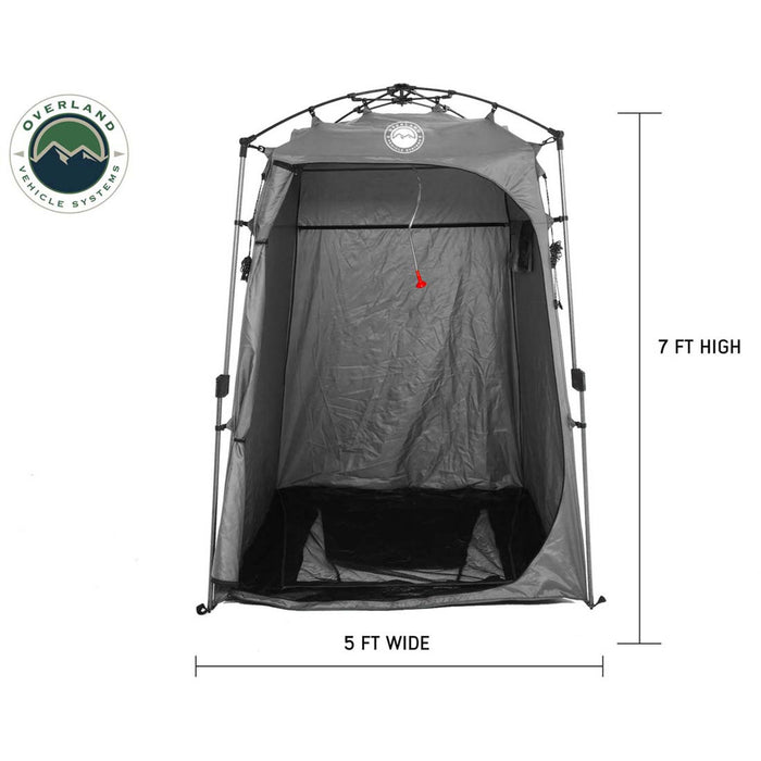 OVS Portable Privacy Room w/ Shower, Retractable Floor, Pouches – Quick Set Up