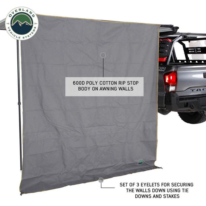 OVS HD Nomadic 6.5’x6.5' Awning Side Shade Wall (Front Section)