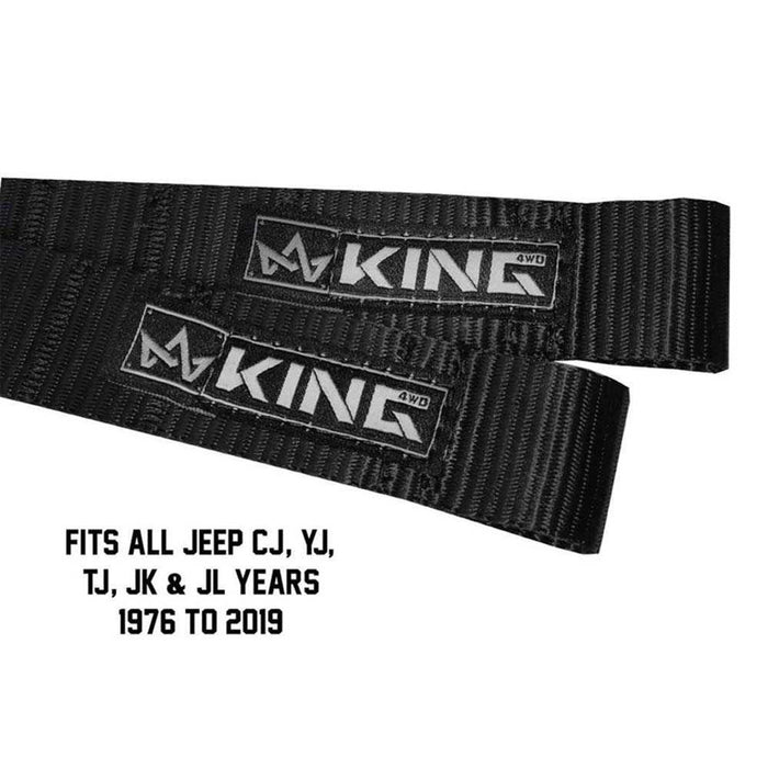 King 4WD Heavy-Duty Adjustable Door Straps for Jeeps