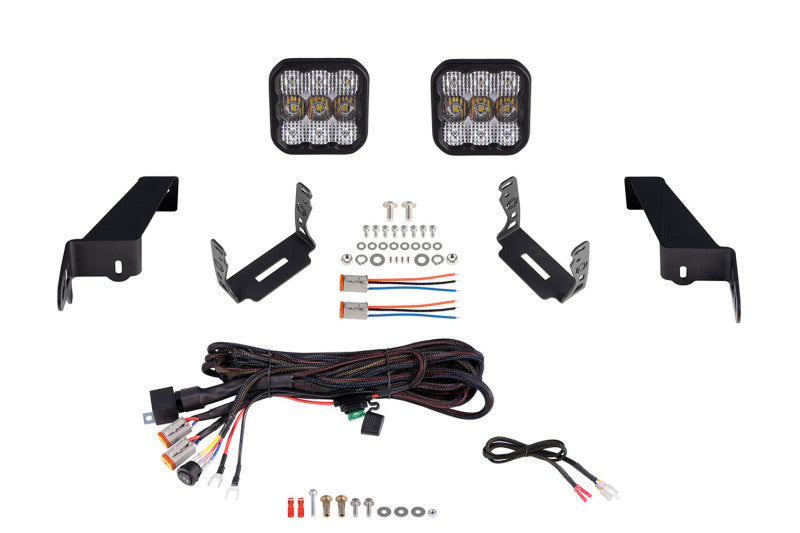 Diode Dynamics SS5 Bumper LED Pod Light Kit For 2018-2024 Jeep JL Wrangler