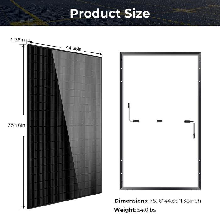 SunGold Power 440W MONO BLACK PERC SOLAR PANEL FULL PALLET (32 PANELS)