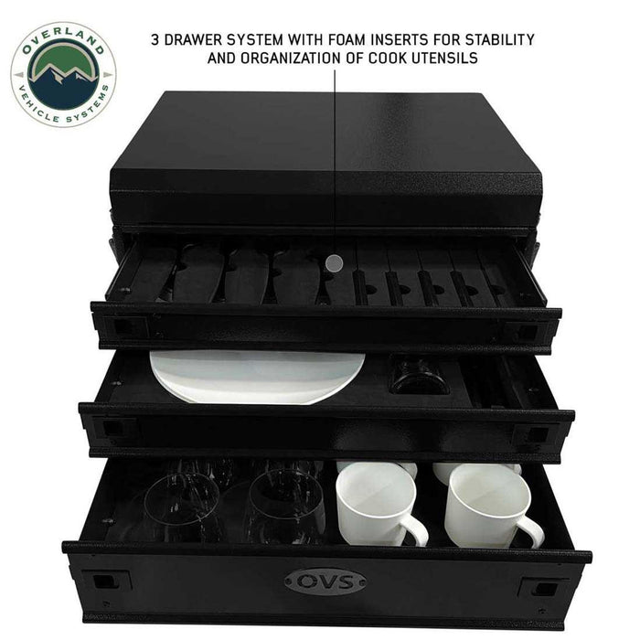 OVS 39 Piece Utensil Set With Black Powder Coated Aluminum Storage Box