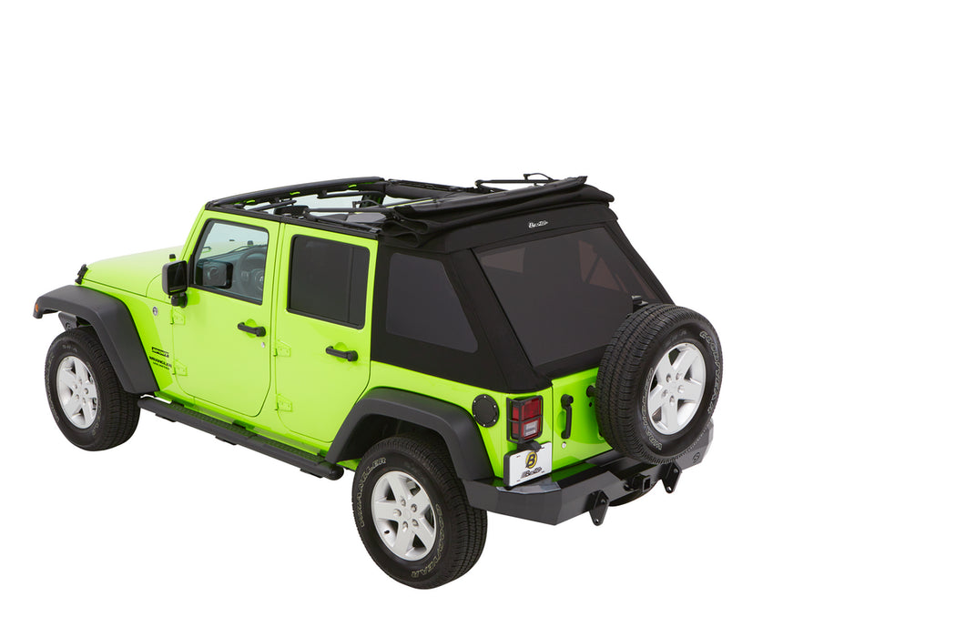 BesTop Trektop Glide Slantback Soft Top For 2007-18 Jeep Wrangler JK