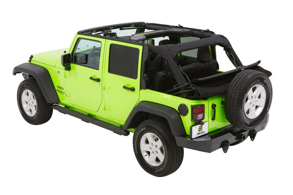 BesTop Trektop Glide Slantback Soft Top For 2007-18 Jeep Wrangler JK