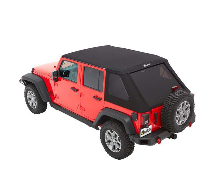 BesTop Trektop Slantback Soft Top For 2007-18 Jeep Wrangler JK