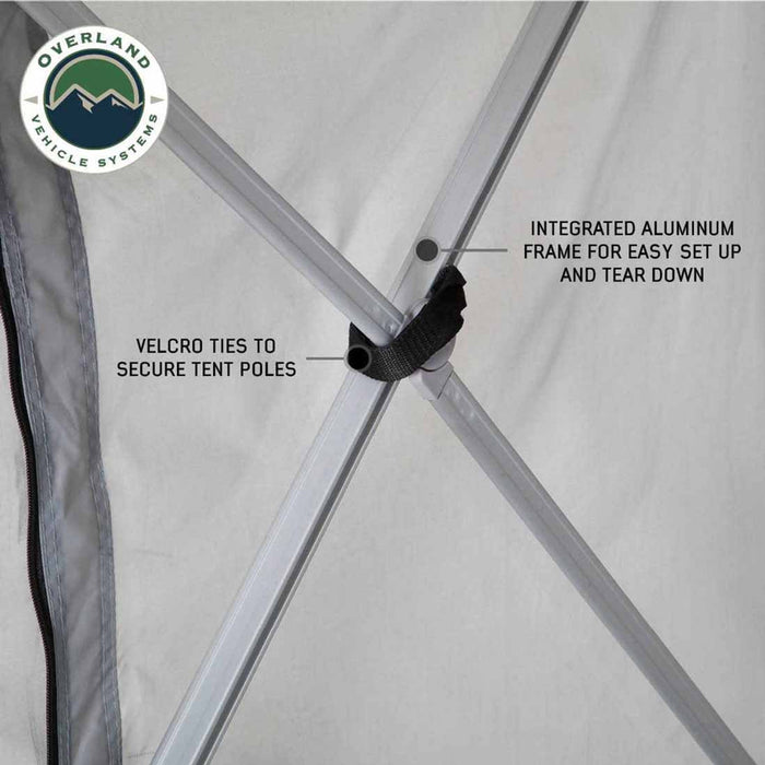 OVS Portable Safari Tent - Quick Deploying Gray Ground Tent