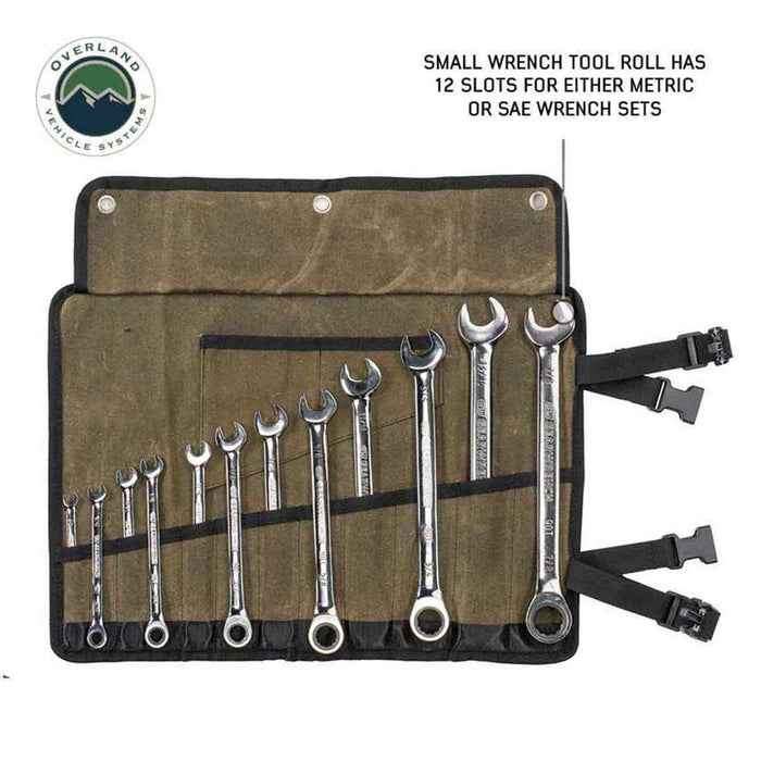 OVS Wrench Tool Roll - #16 Waxed Canvas Storage, 24 slots