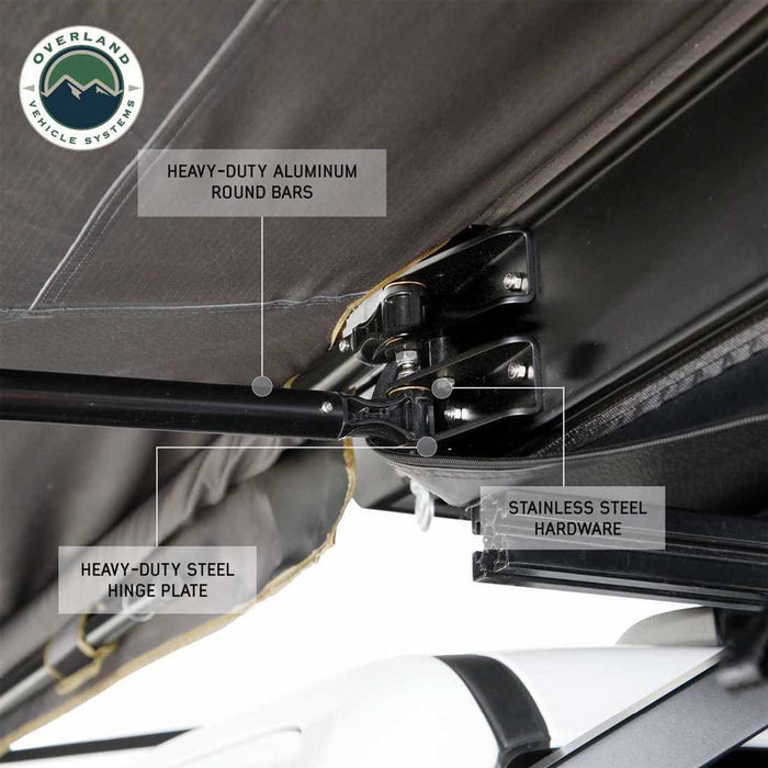 OVS HD Nomadic 180 LTE Awning - Dark Grey with Black Travel Cover