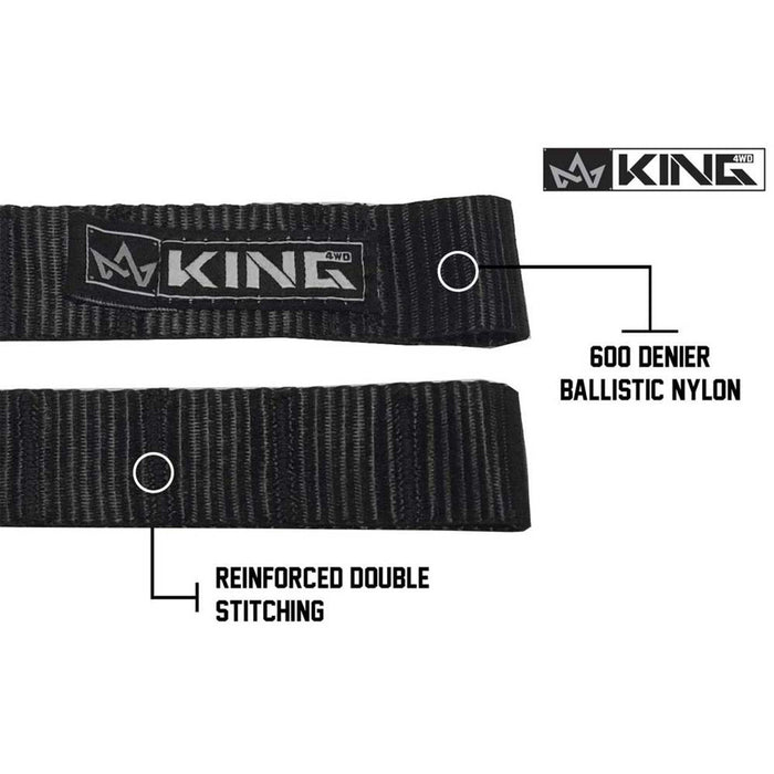 King 4WD Heavy-Duty Adjustable Door Straps for Jeeps