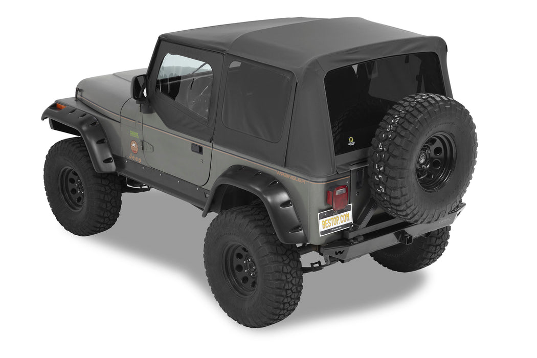 BesTop Supertop Squareback Soft Top For 1988-95 Jeep Wrangler YJ