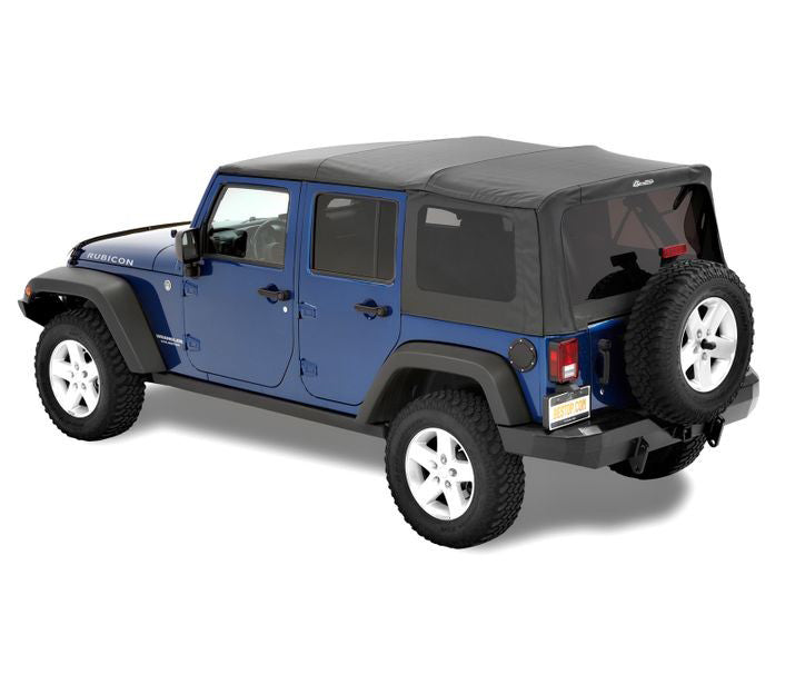 BesTop Supertop Squareback Soft Top For 2007-2018 Jeep Wrangler JK