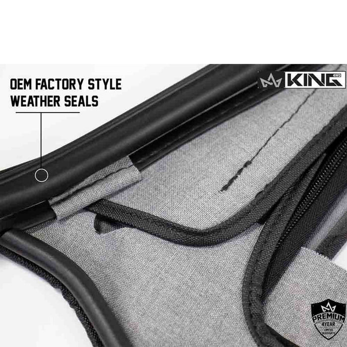 King 4WD Upper Door Skins, Black Diamond - Jeep Wrangler TJ 1997-2006