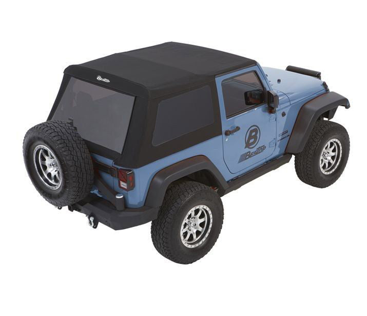 BesTop Trektop Glide Slantback Soft Top For 2007-18 Jeep Wrangler JK