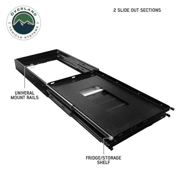 OVS Large Refrigerator Tray w/ Sink Slide - Black Powder Coat Universal