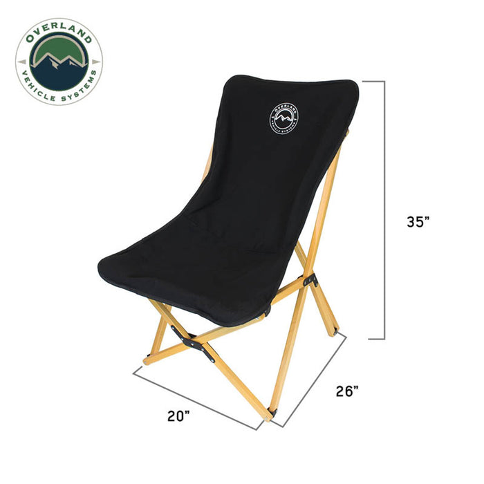 OVS Kick It Camp Chair - Wood Base & Storage Bag