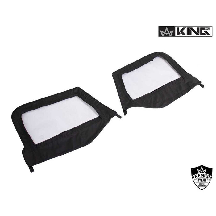 King 4WD Upper Door Skins, Black Diamond - Jeep Wrangler TJ 1997-2006