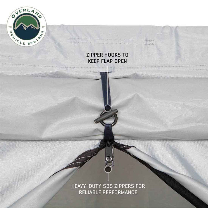 OVS Portable Safari Tent - Quick Deploying Gray Ground Tent