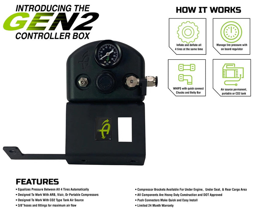 Up Down Air 4 Tire Inflation System Toyota Tacoma Gen 2 ADS System 2016-2020