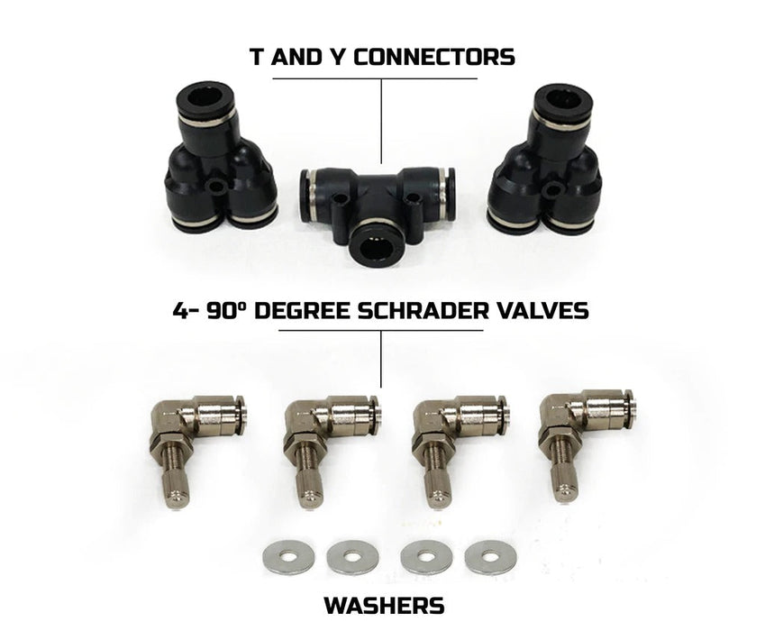 Up Down Air 4 Tire Inflation System - Jeep Wrangler JL & JLU Engine Bay Passenger Side