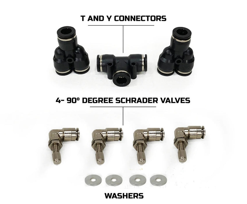 Up Down Air 4 Tire Inflation System - Universal With Box, Fittings, Hoses & Storage Bag