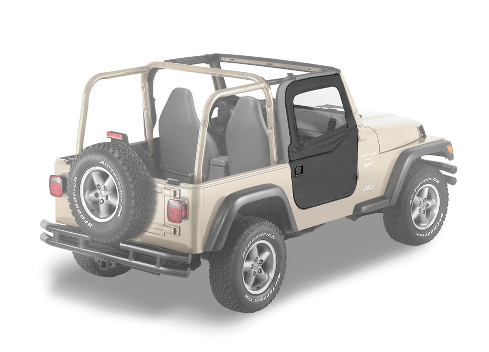 BesTop Full 2-Piece Fabric Doors For 1997-2006 Jeep Wrangler TJ