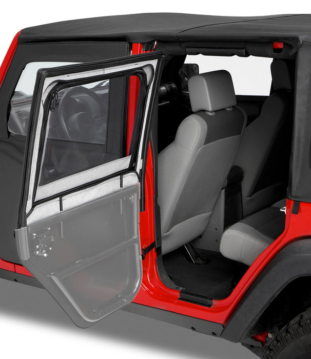 BesTop HighRock 4x4™ Element™ Upper Fabric Half Doors For 1997-2006 Jeep Wrangler TJ